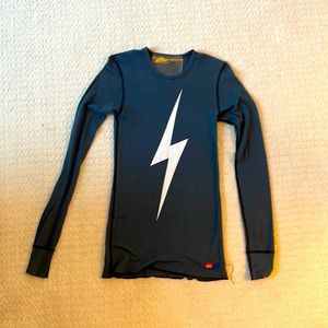 Aviator Nation Charcoal Thermal White Bolt Size Small